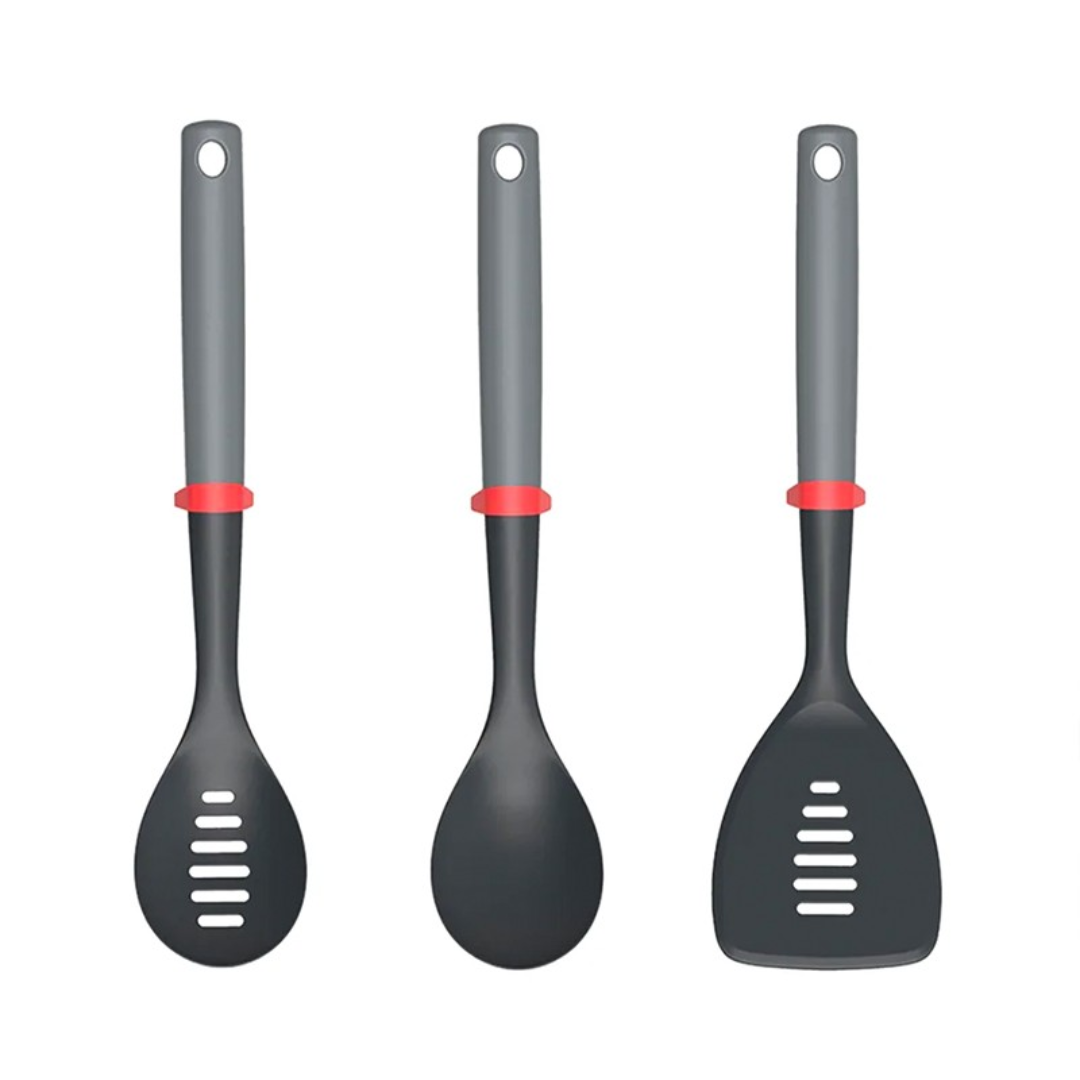 DUO 3-Piece Utensil Set with Integrated Tool Rest