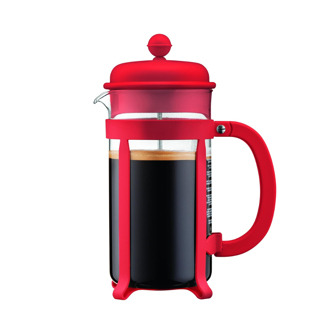 Java French Press Coffee Maker 8 Cup, 1.0L/34oz - Red