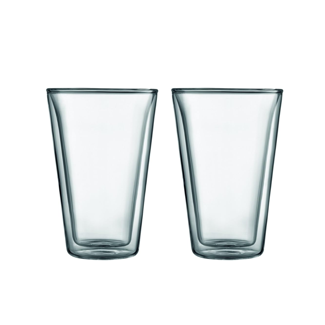 Canteen Double Wall Glass (Set of 2), Large 0.4L, 13.5oz