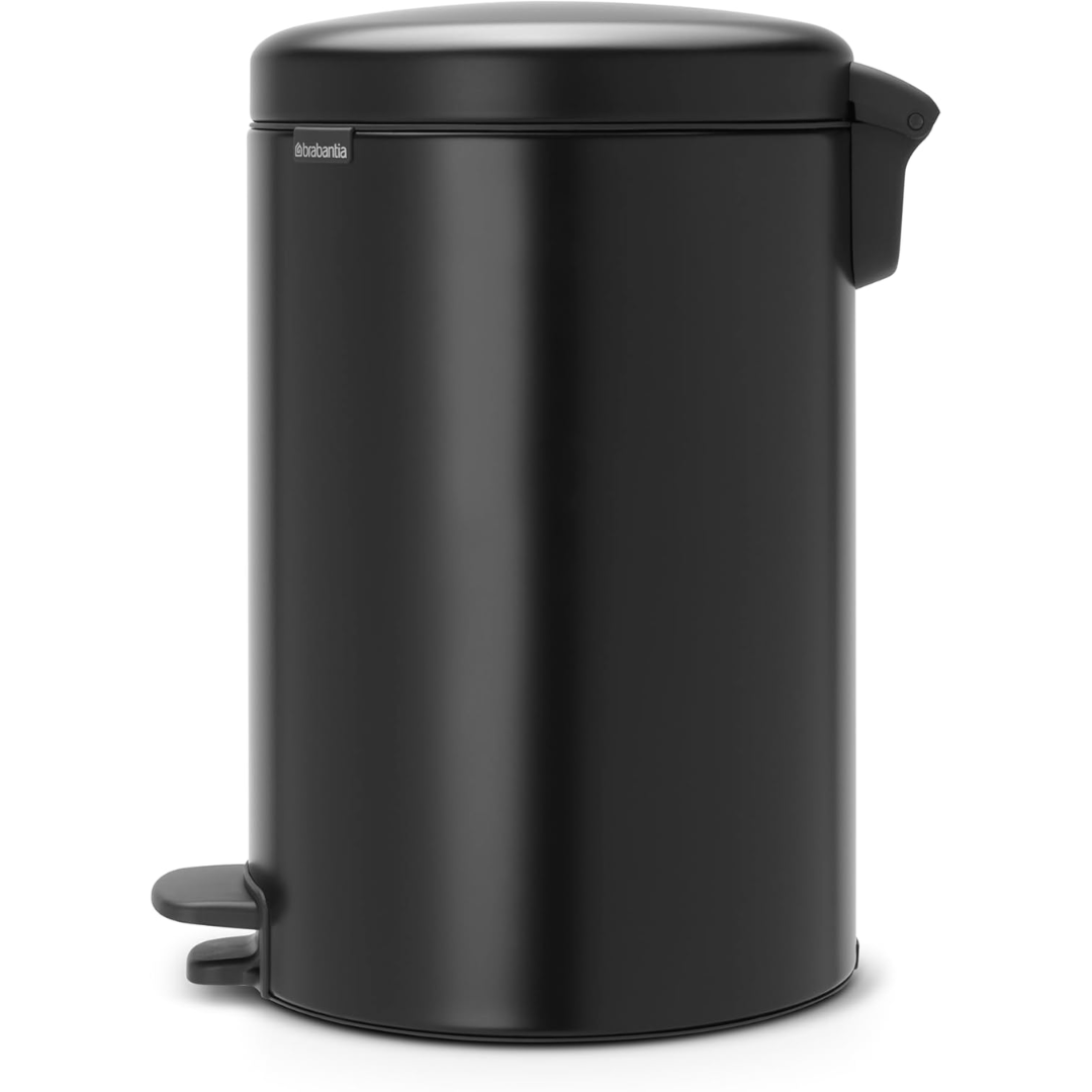 NewIcon Pedal Bin Silent 20 Litre - Matt Black