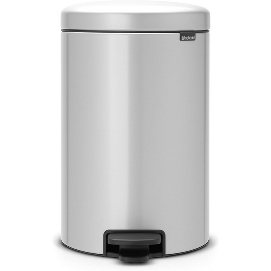 NewIcon Pedal Bin Silent 20 Litre - Metallic Grey