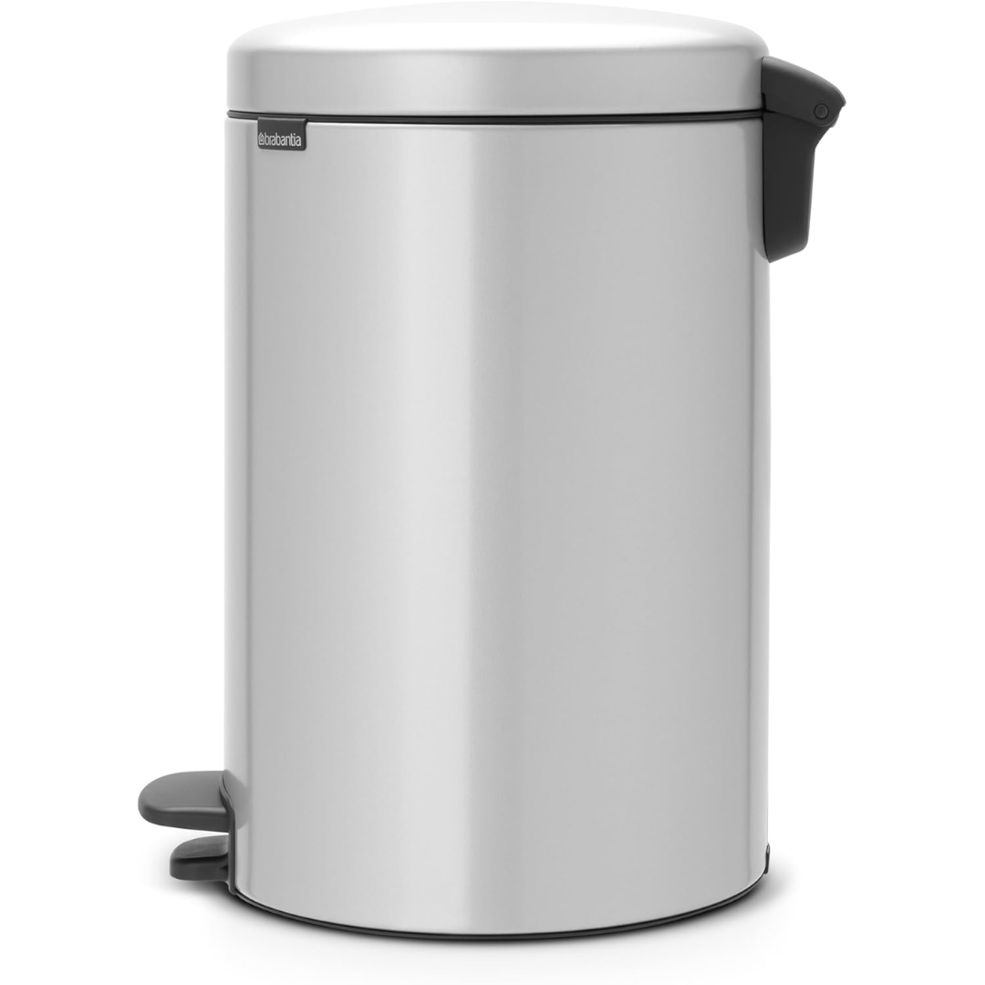 NewIcon Pedal Bin Silent 20 Litre - Metallic Grey