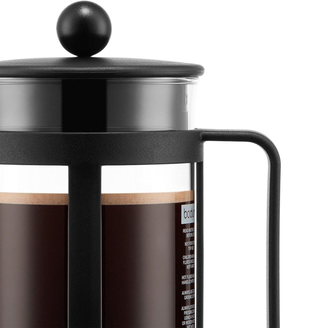 Kenya French Press Coffee Maker (Straight Frame) 4 Cup - 0.5L/17oz - Black