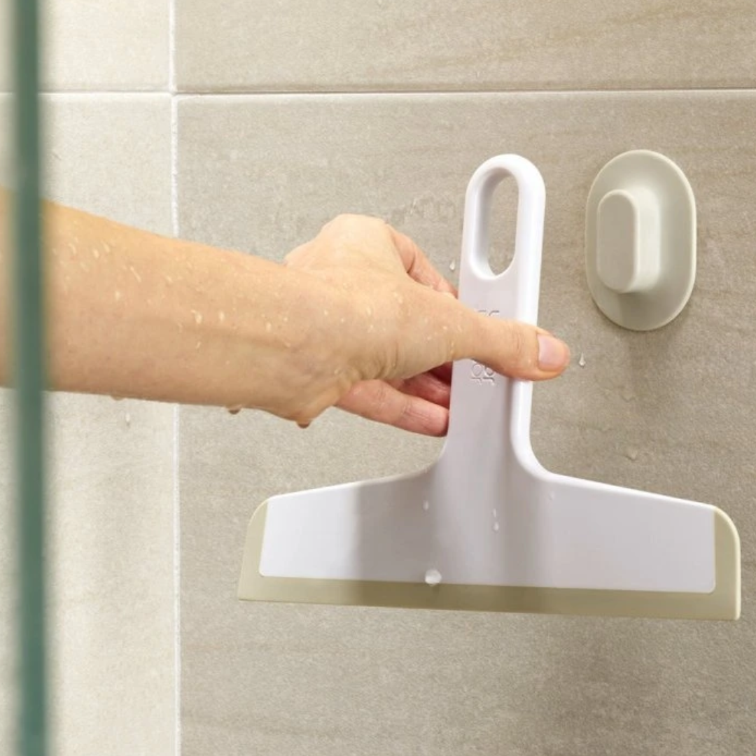 DUO Slimline Squeegee With Storage Hook - White