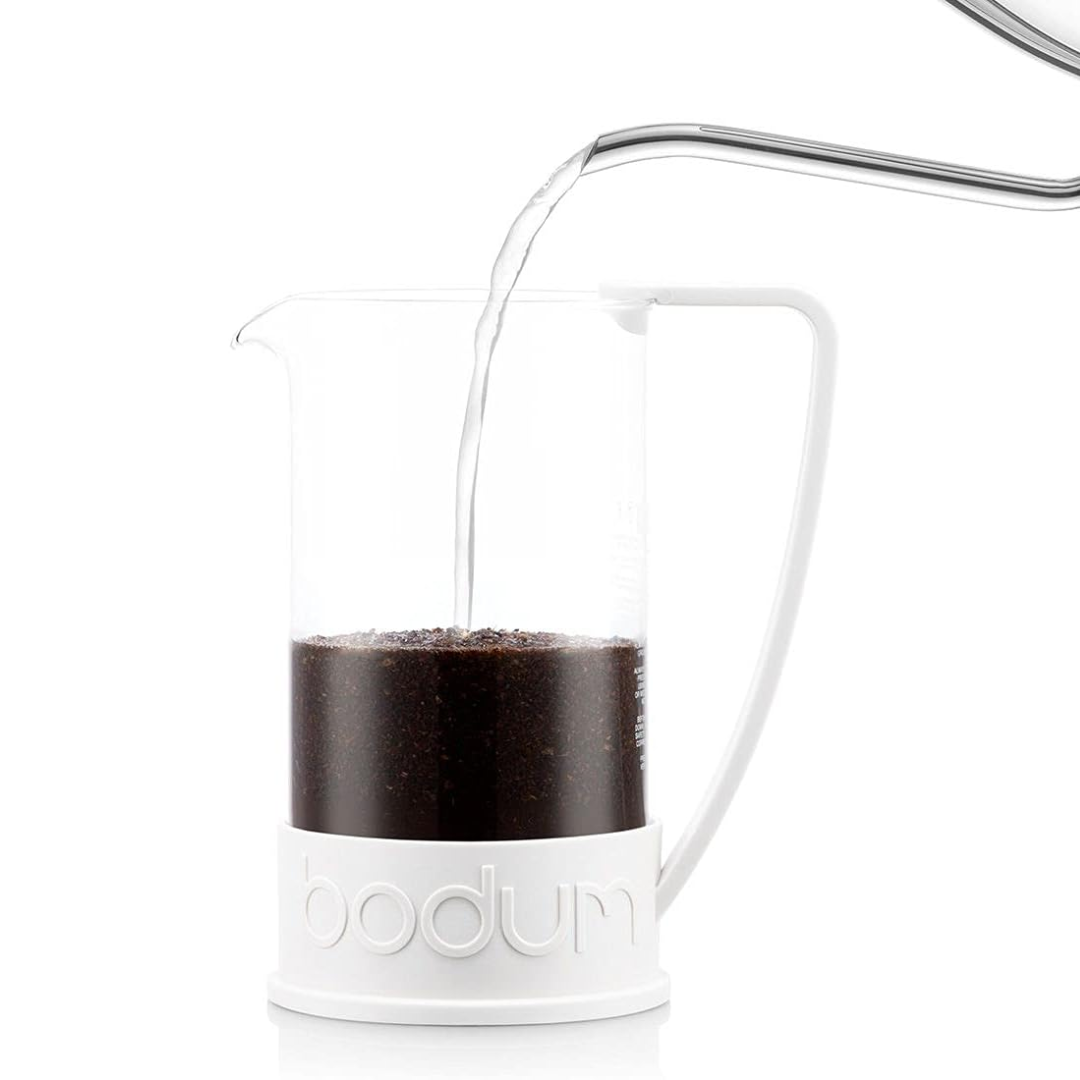 Brazil French Press Coffee Maker 8 Cup, 1.0L - White