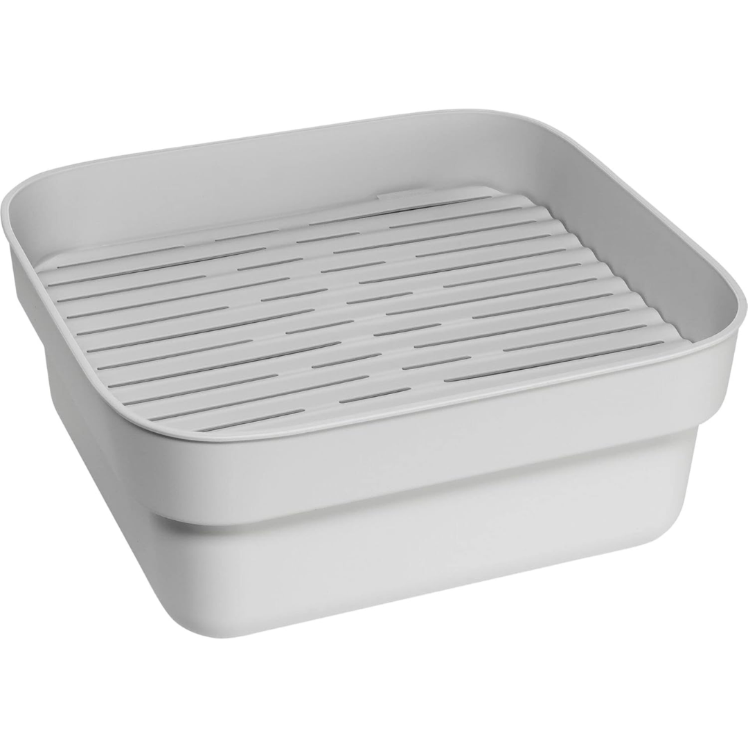 Washing Up Bowl With Drying Tray - Dark Grey