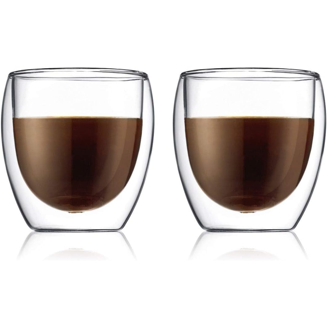 Pavina Double Wall Glass Small 2PCS - 0.25 Liters - 8oz