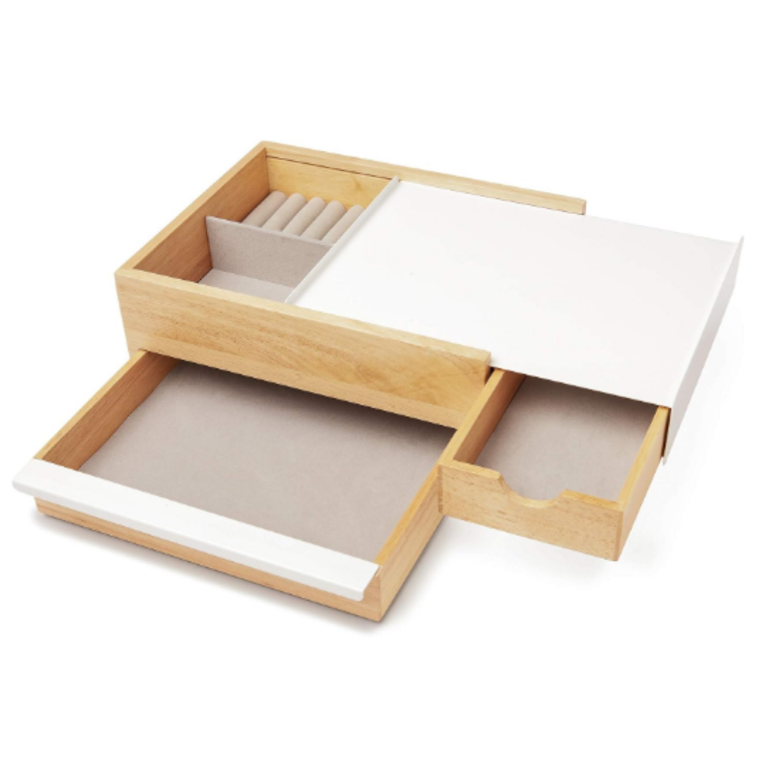 Stowit Jewelry Box - White/Natural