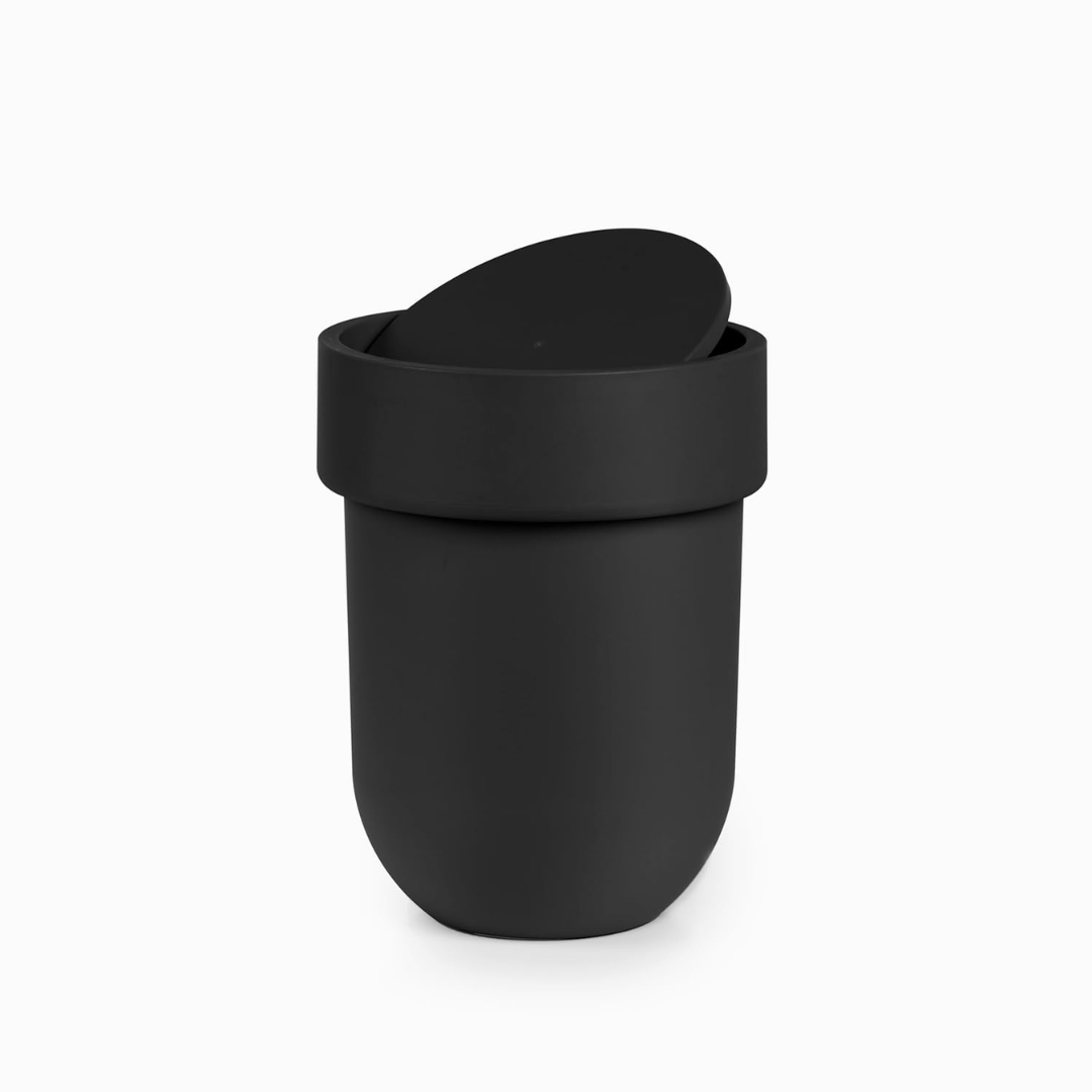 Touch Waste Can With Lid Black