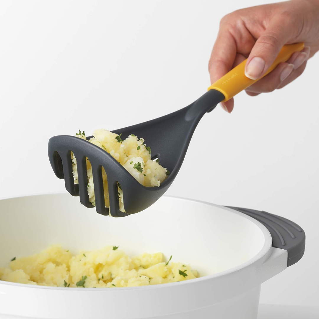 Tasty + Cook&Serve - Potato Masher Plus Spoon - Honey Yellow