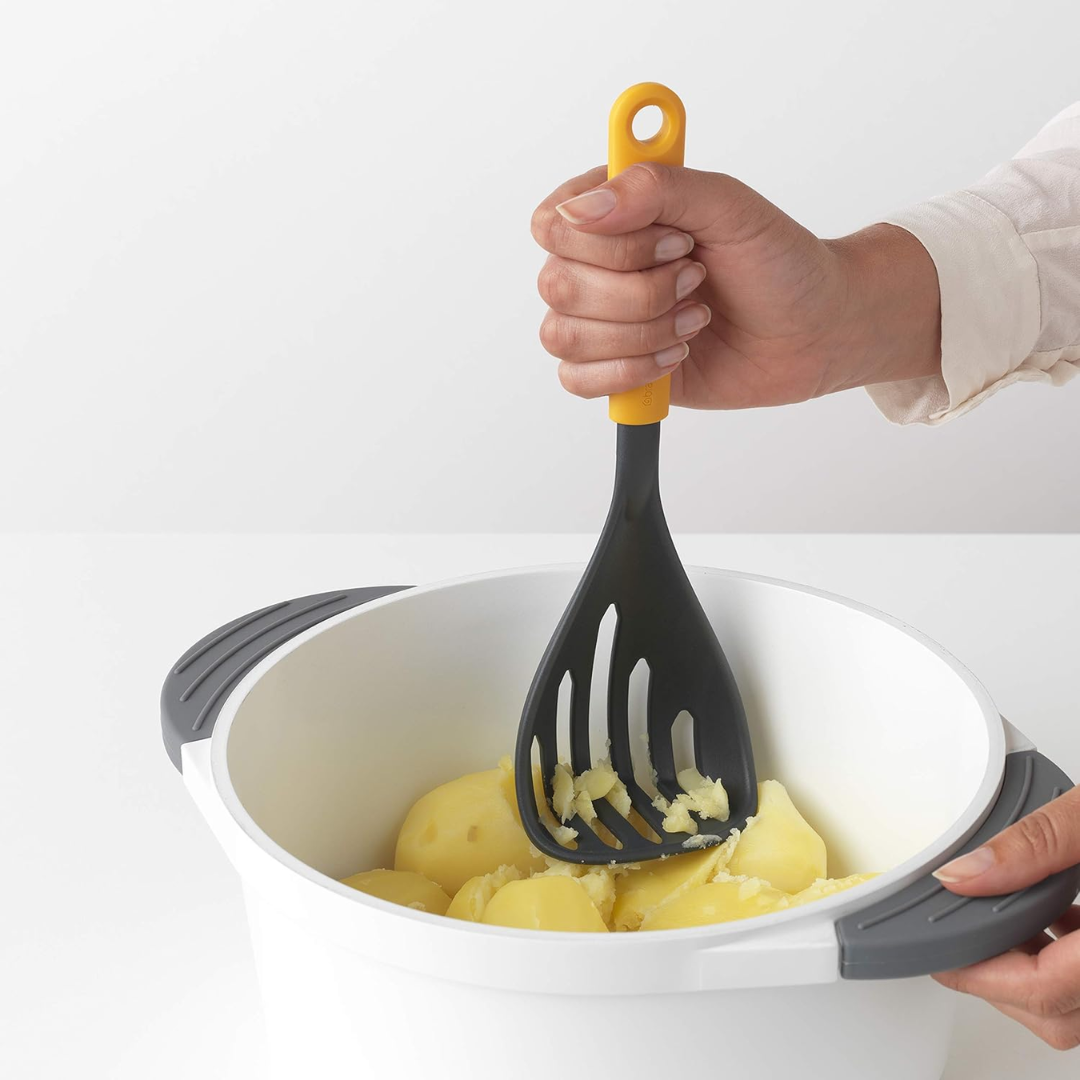 Tasty + Cook&Serve - Potato Masher Plus Spoon - Honey Yellow