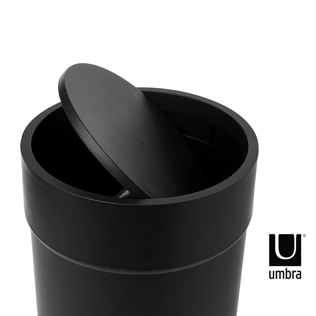 Touch Waste Can With Lid Black