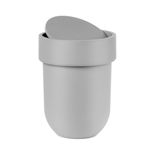 Touch Waste Can With Lid - Grey