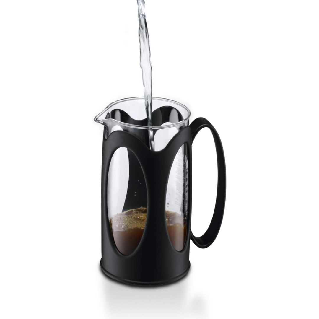 Kenya French Press Coffee Maker (Curved Frame) 3 Cup - 0.35L/12oz - Black