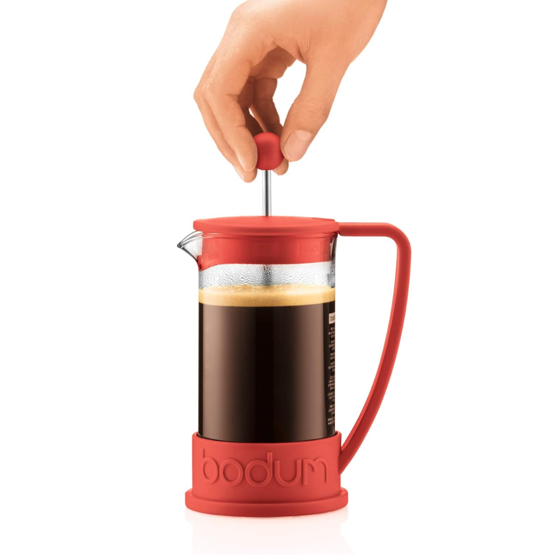 Brazil French Press Coffee Maker 8 Cup, 1.0L - Red