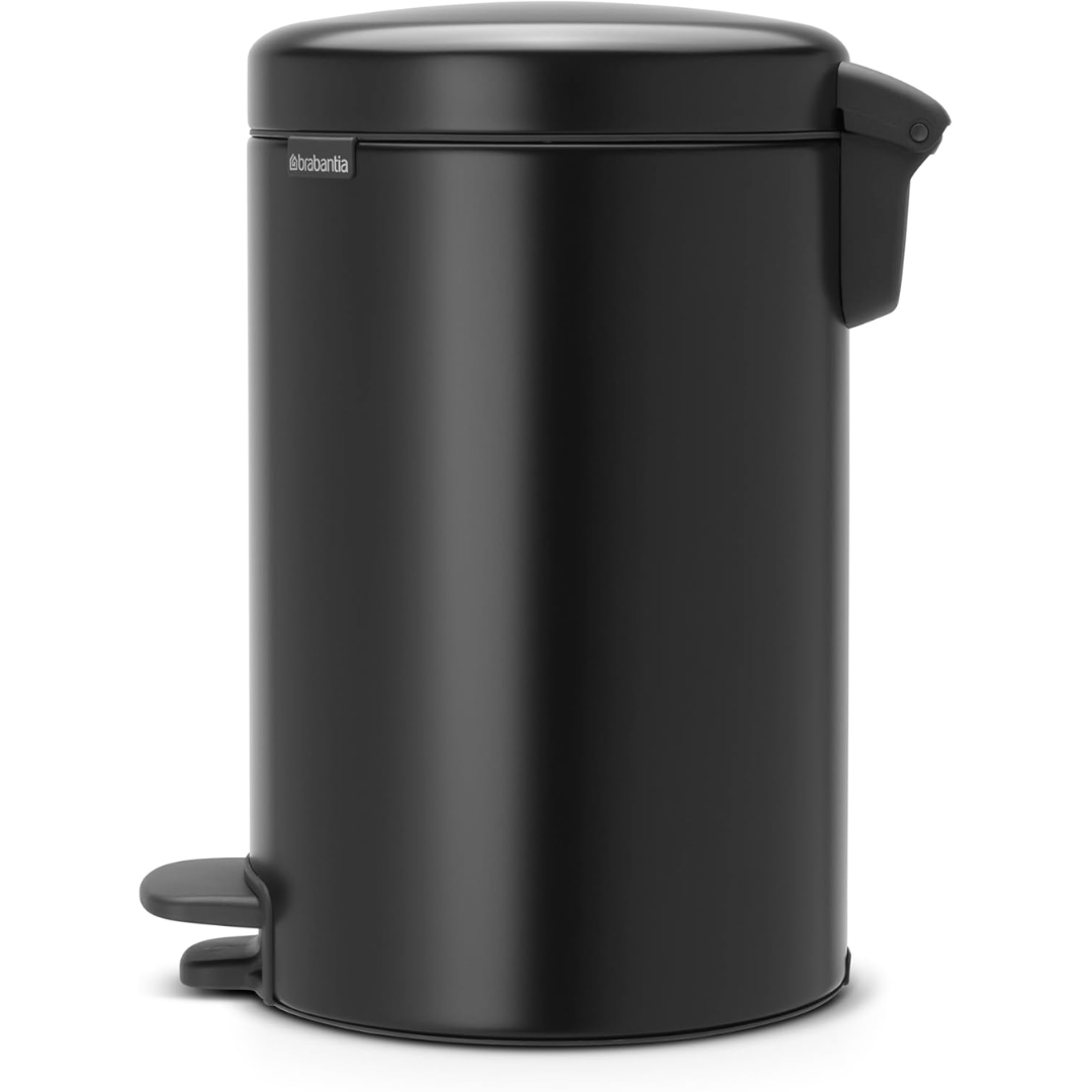 NewIcon Pedal Bin Silent 12 Litre - Matt Black