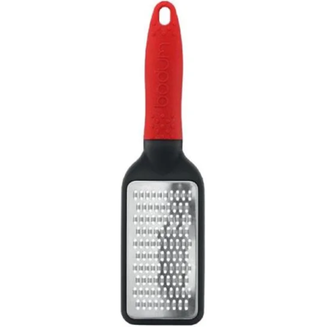 Bistro Hand Grater Stainless Steel Ribbon Red