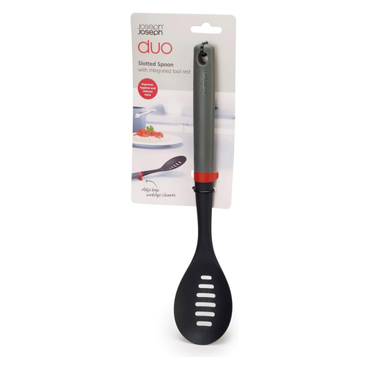 DUO Slotted Spoon with Integrated Tool Rest