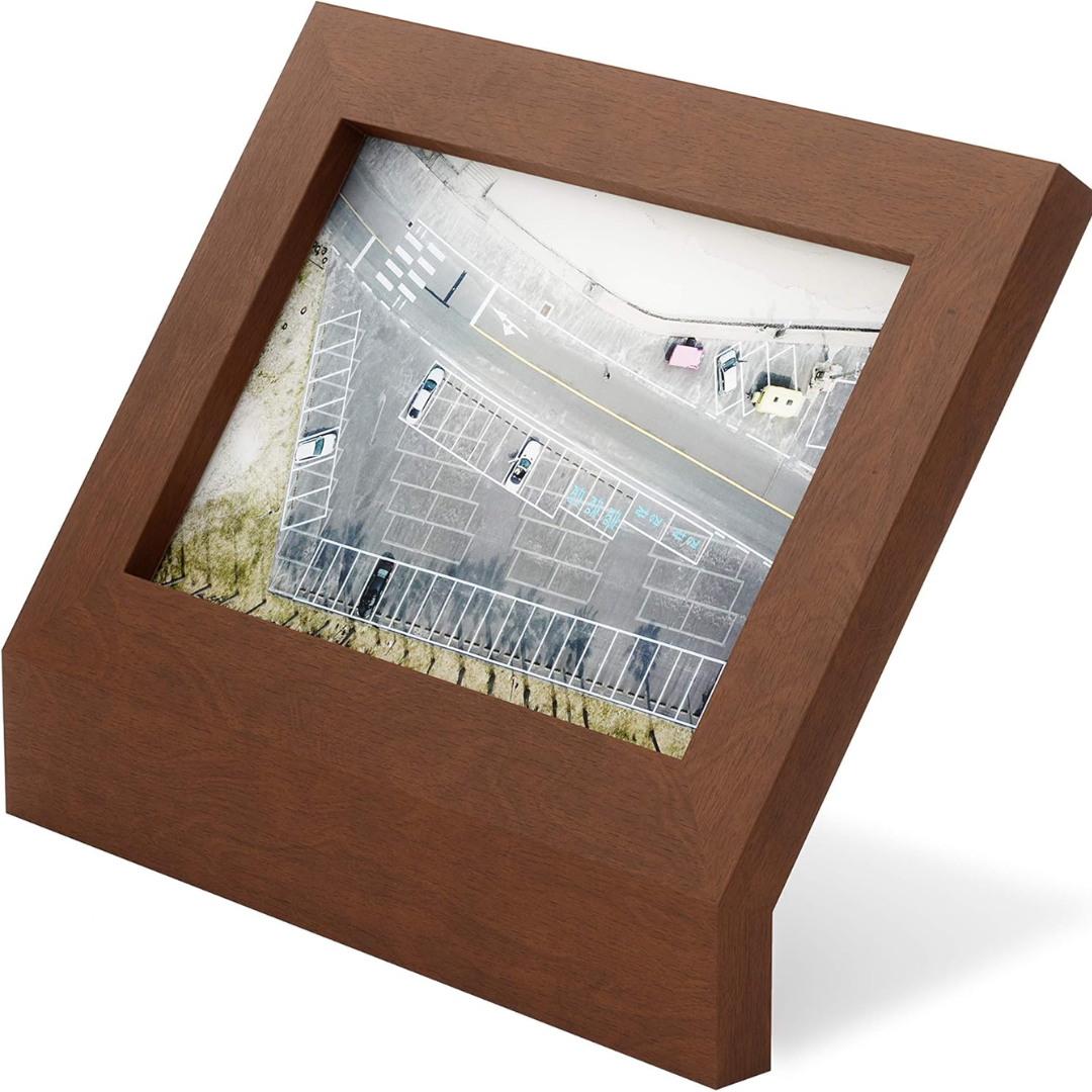 Podium Photo Display 4" x 6" - Light Walnut