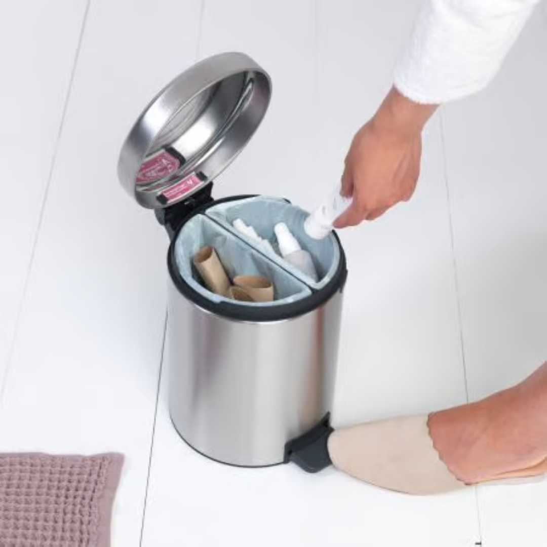 Pedal Bin - Ni - Recycle - 2X 2 Liters - Matt Steel