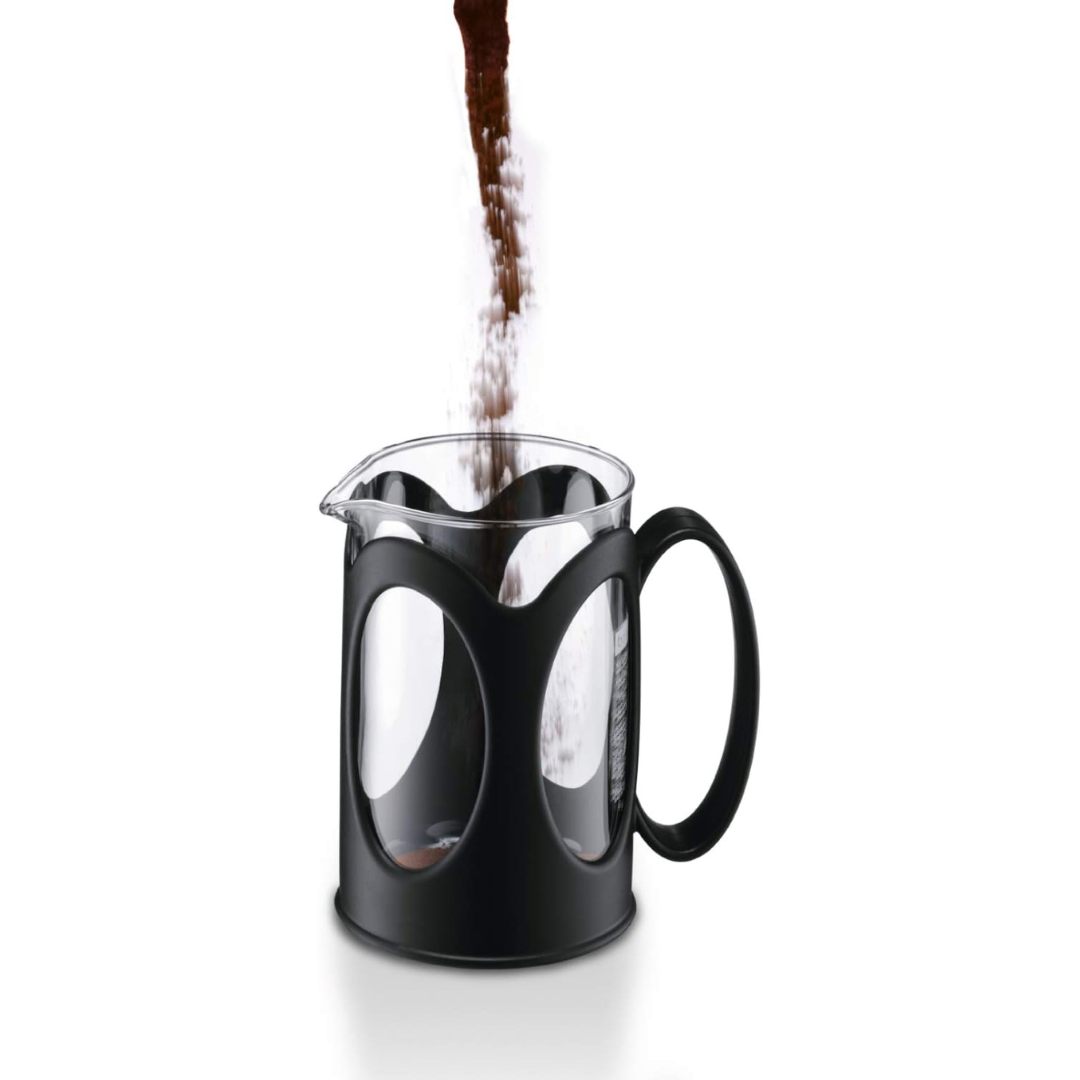 Kenya French Press Coffee Maker (Curved Frame) 4 Cup - 0.5L/17oz - Black