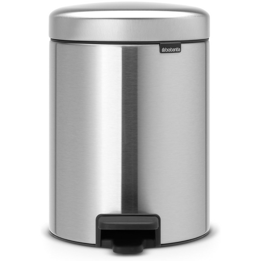 NewIcon Pedal Bin Silent 5 Litre - Matt Steel