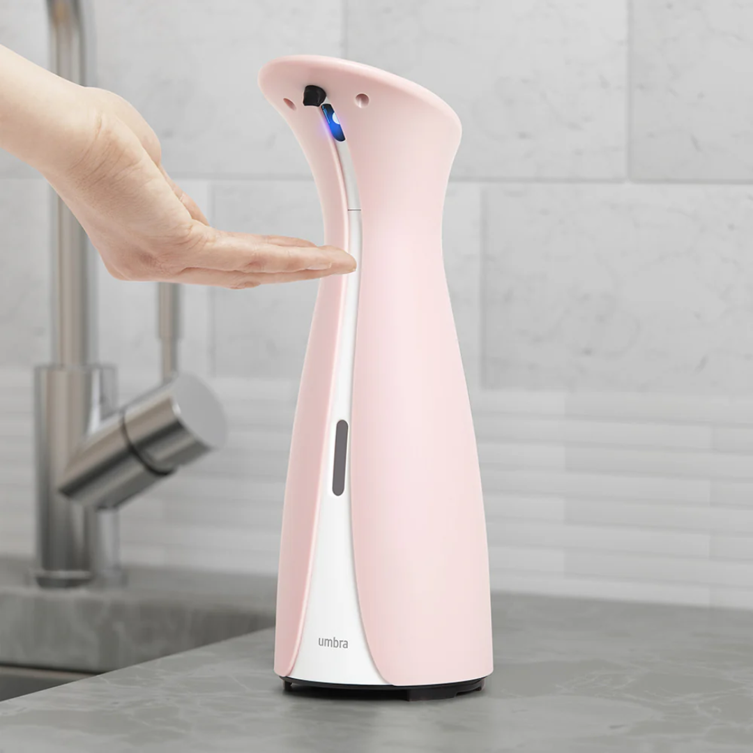 Otto Automatic Soap Dispenser 8.5Oz Blsh Pink/White