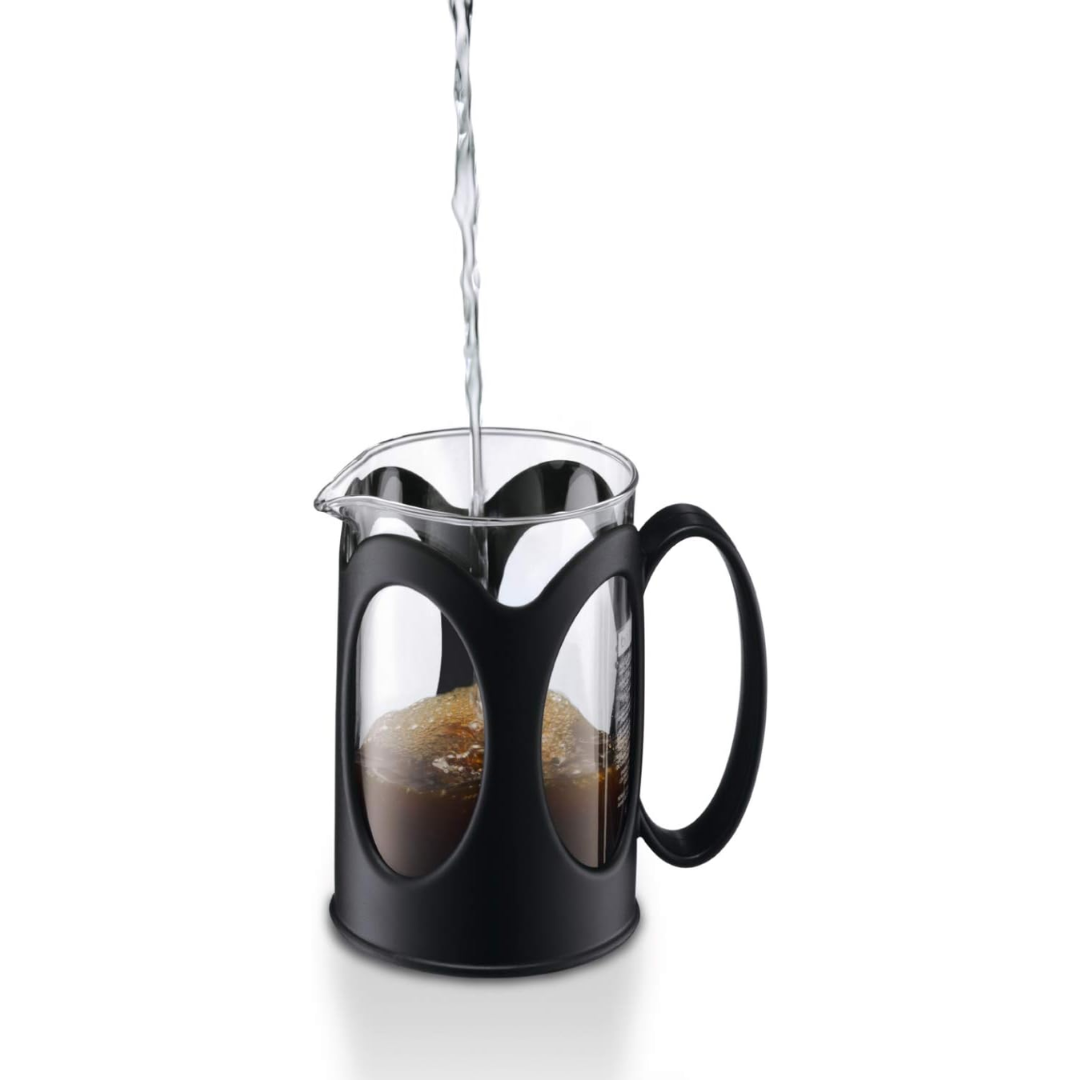 Kenya French Press Coffee Maker (Curved Frame) 4 Cup - 0.5L/17oz - Black