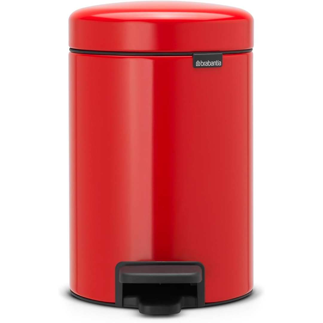 NewIcon Pedal Bin Silent 3 Litre - Passion Red