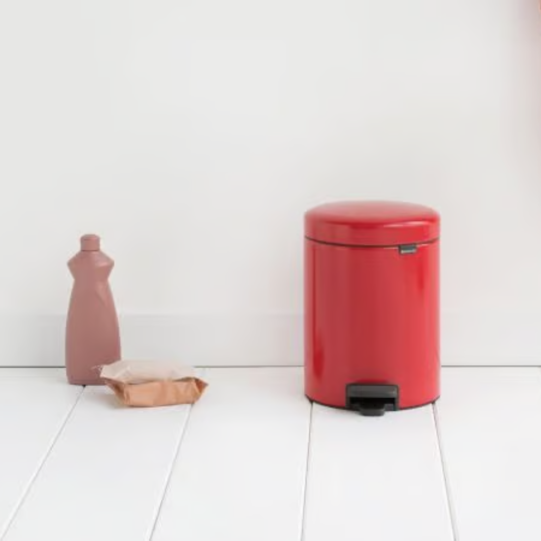 NewIcon Pedal Bin Silent 3 Litre - Passion Red