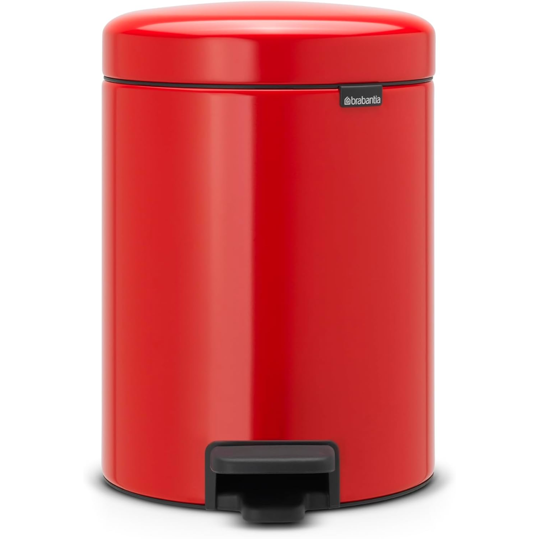 NewIcon Pedal Bin Silent 5 Litre - Passion Red