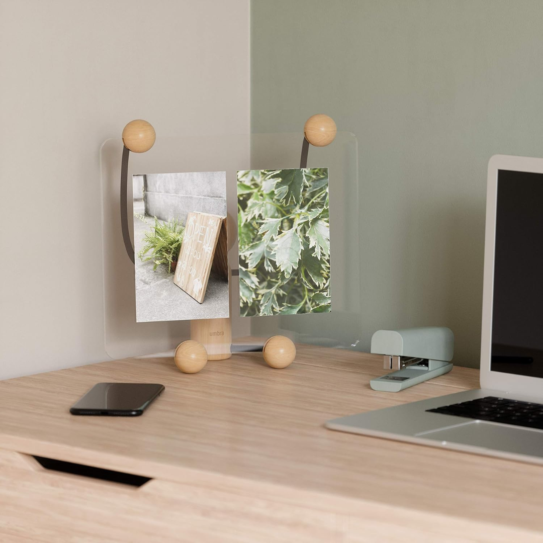 Woody Desk Photo Display Large Black/Natural