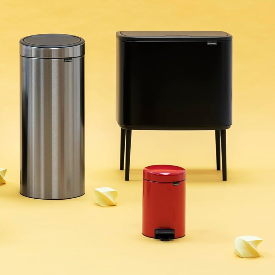 NewIcon Pedal Bin Silent 5 Litre - Passion Red