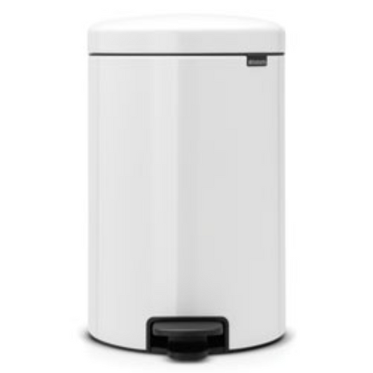 NewIcon Pedal Bin Silent 20 Litre - White