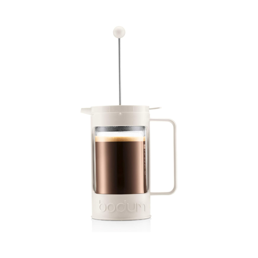 Bean French Press Coffee Maker 8 Cup, 1L/34oz - Off White