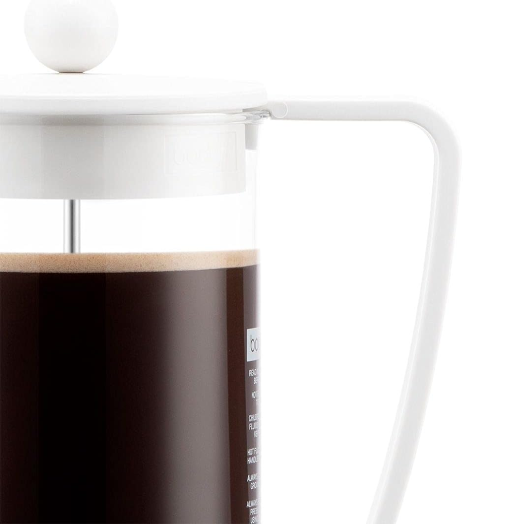 Brazil French Press Coffee Maker 8 Cup, 1.0L - White