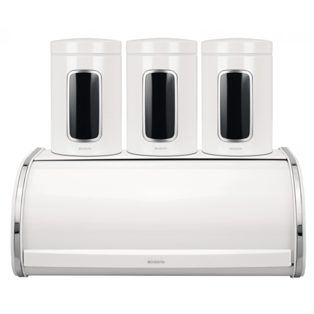 Bread Bin Roll Top - White