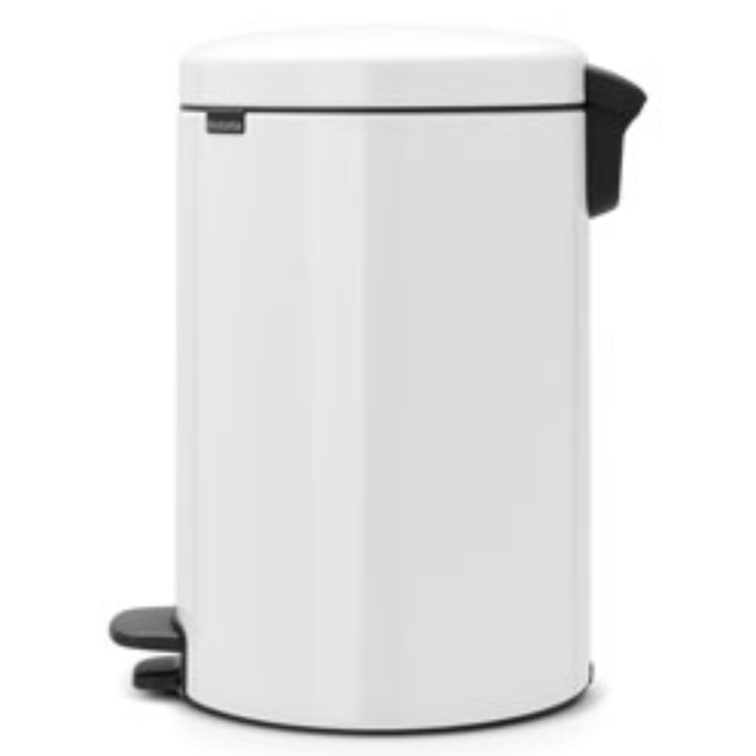 NewIcon Pedal Bin Silent 20 Litre - White