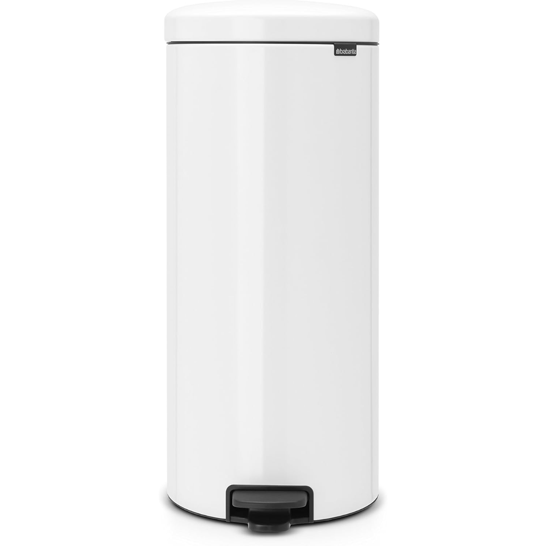 NewIcon Pedal Bin Silent 30 Litre - White