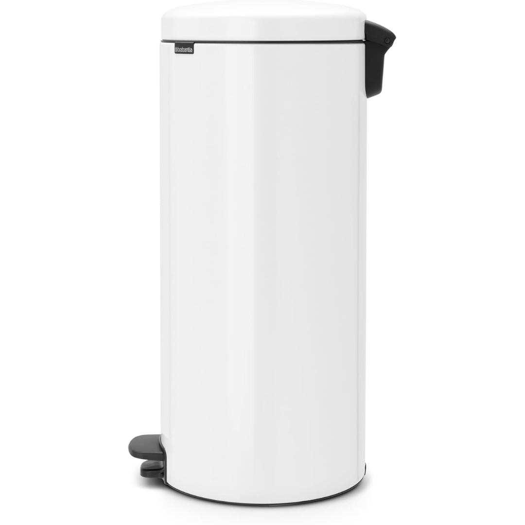 NewIcon Pedal Bin Silent 30 Litre - White