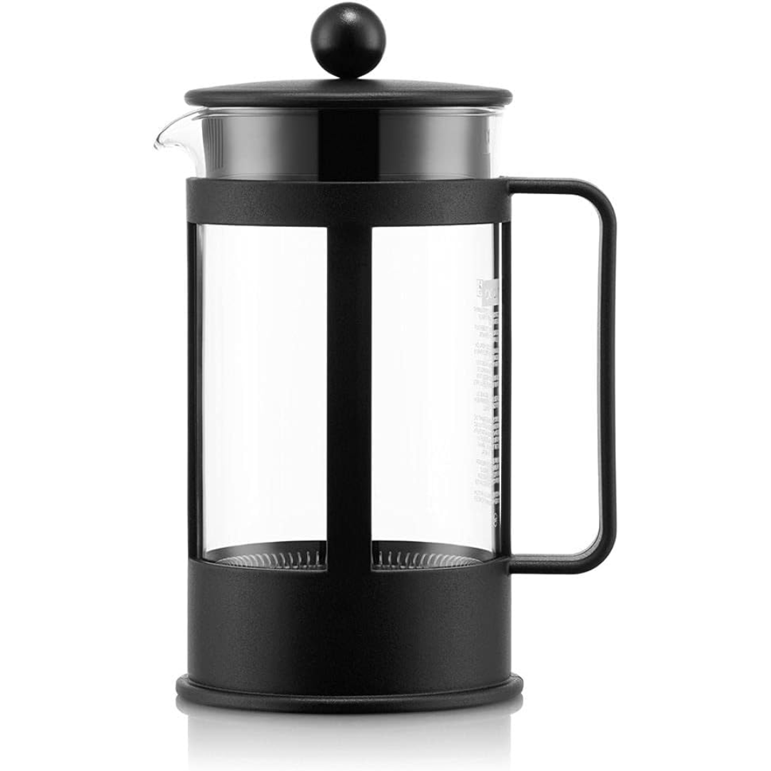 Kenya French Press Coffee Maker (Straight Frame) 8 Cup - 1.0L/34oz - Black