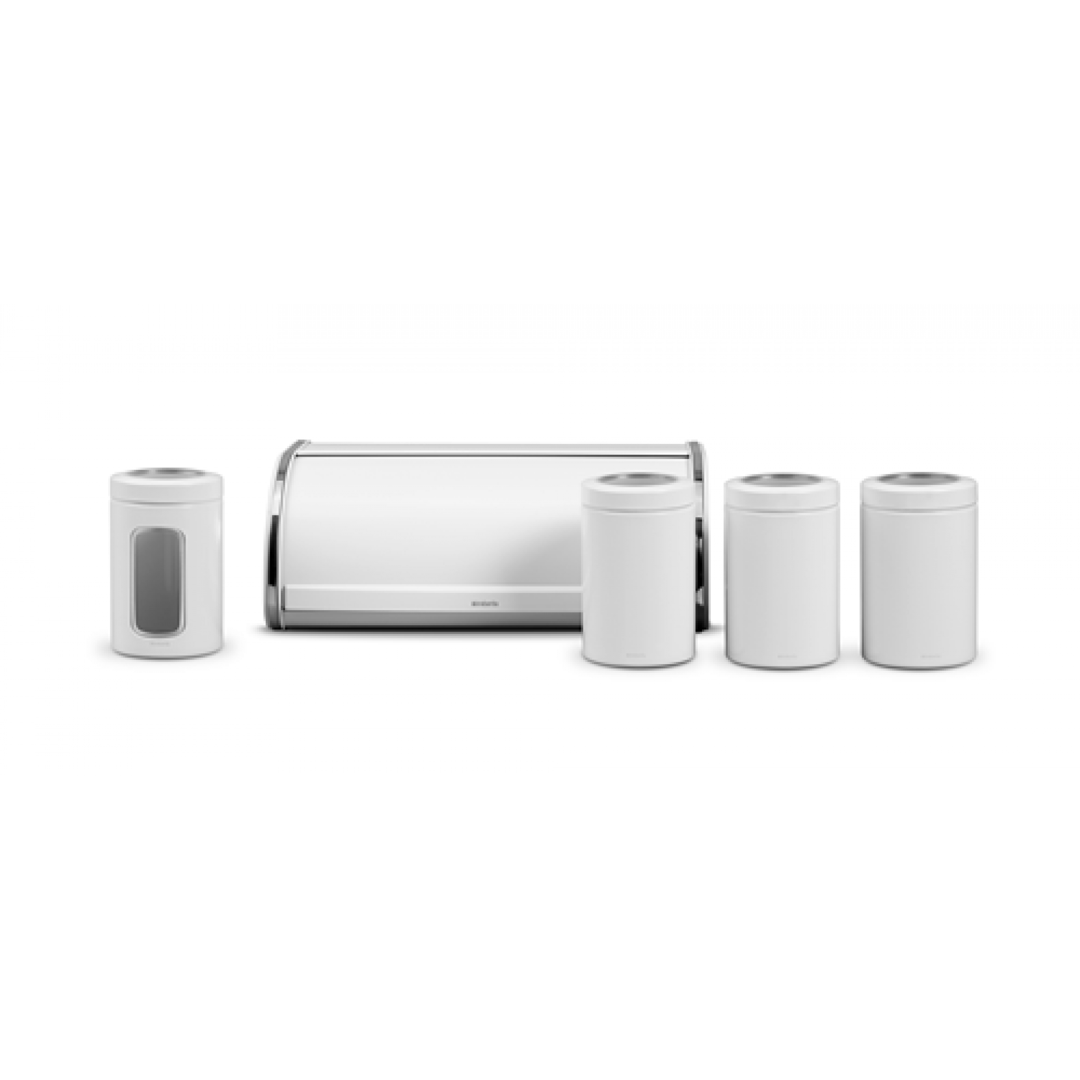 Bread Bin Roll Top - White