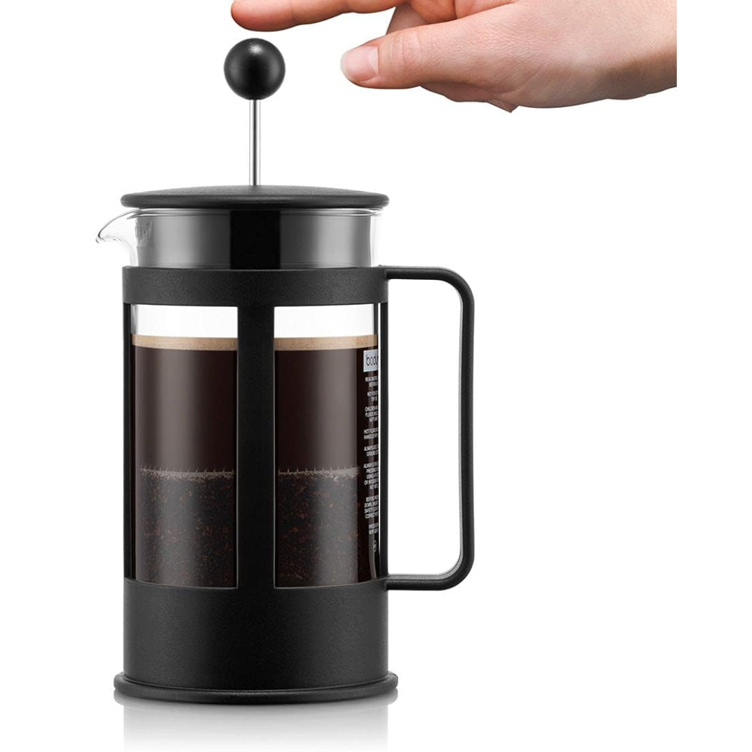 Kenya French Press Coffee Maker (Straight Frame) 4 Cup - 0.5L/17oz - Black