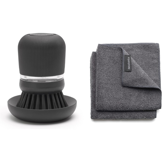 Soap Dispensing Dish Brush - Dark Grey