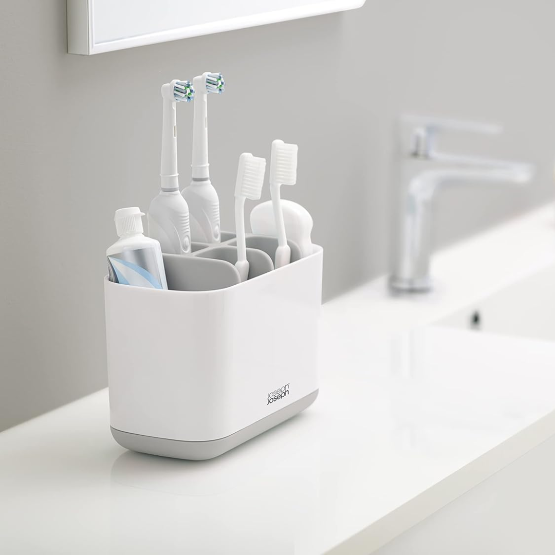 EasyStore Toothbrush Caddy Large - Grey/White