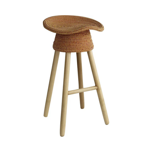 Coiled Counter Stool Red