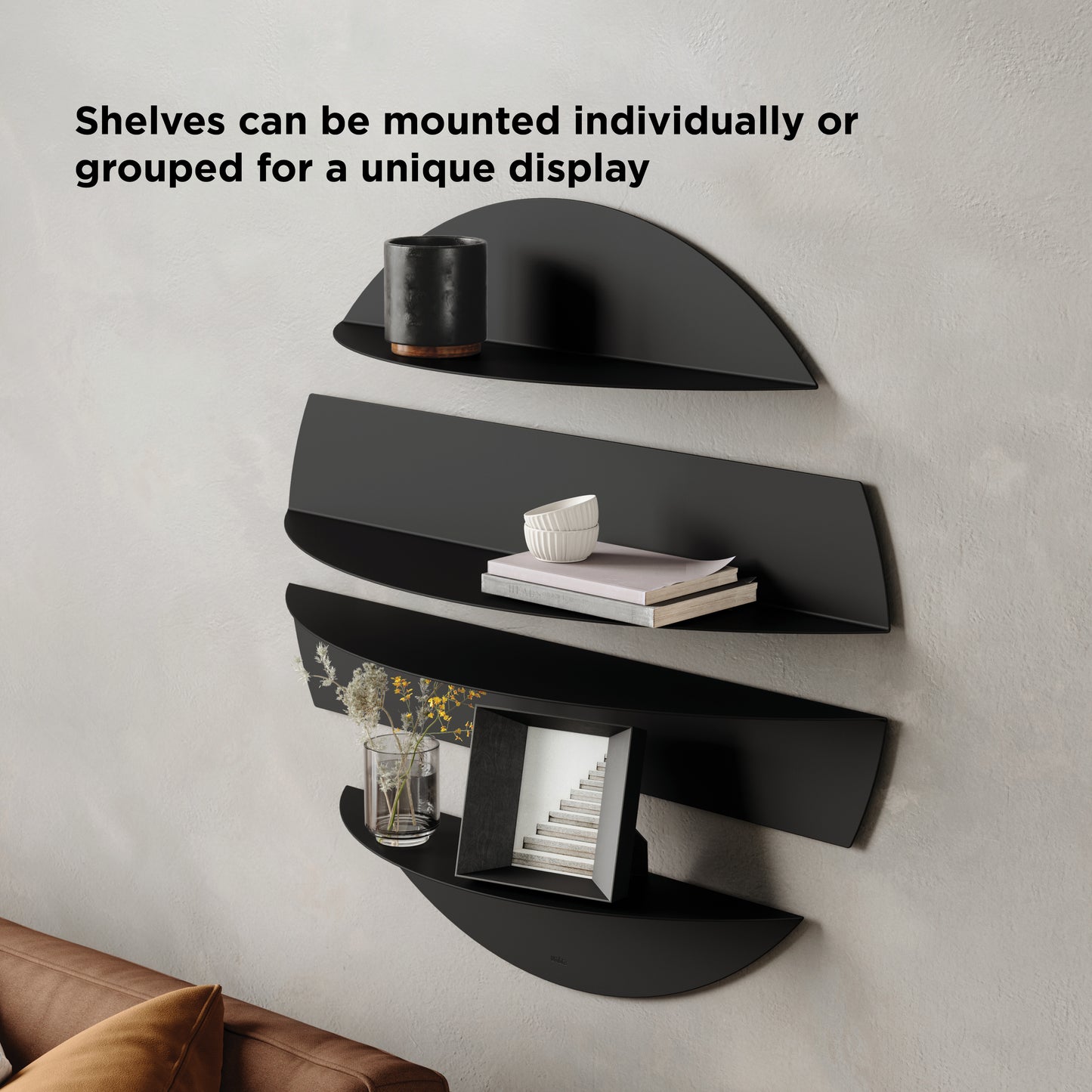 Solis Shelves 4-piece - Black