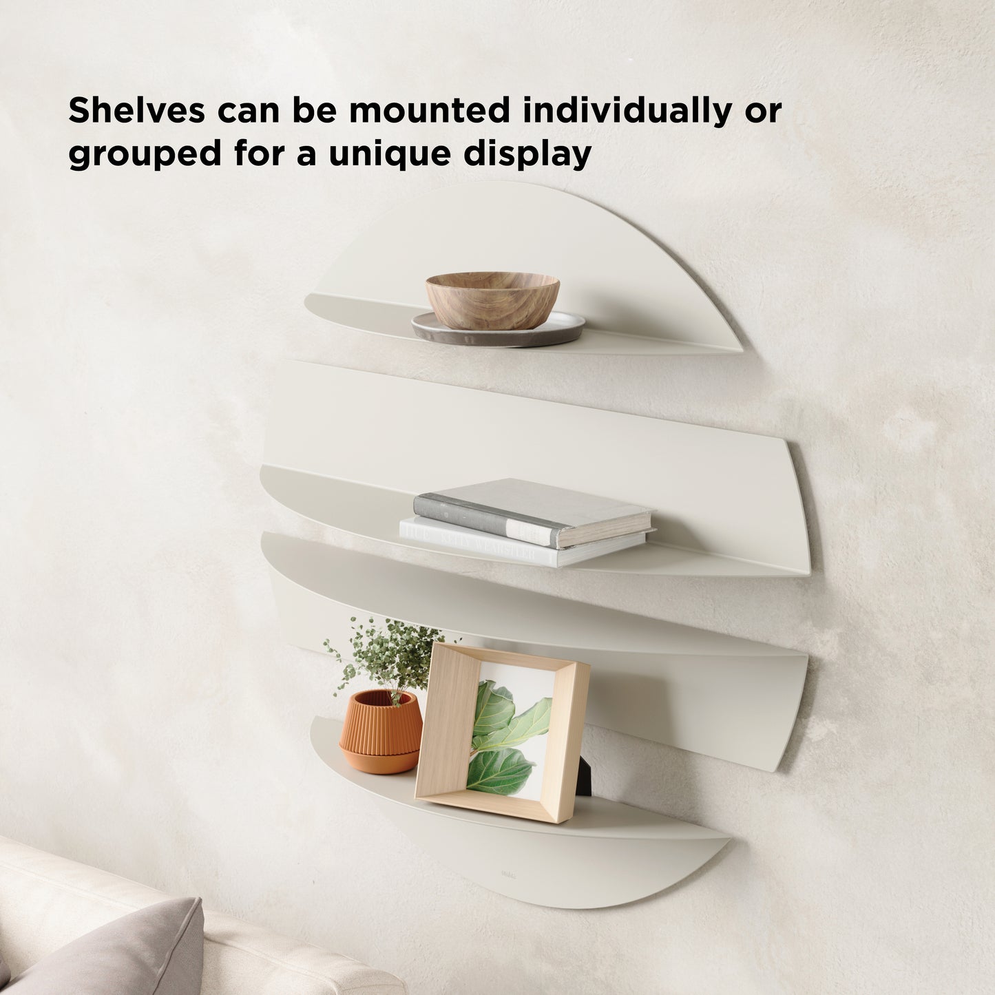 Solis Shelves 4-piece - Stone