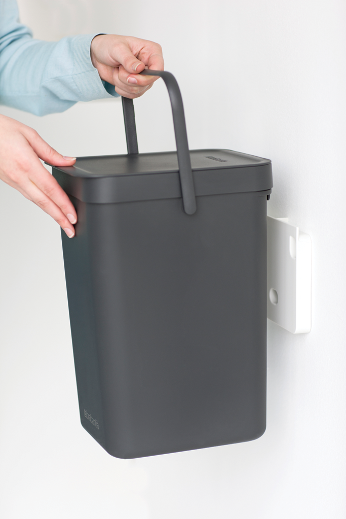 Sort & Go Waste Bin 12 Litre - Grey