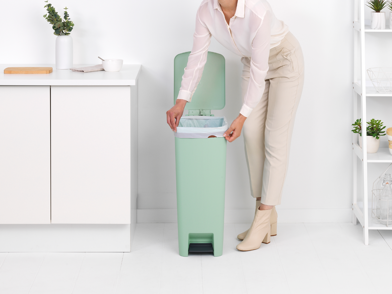 StepUp Pedal Bin 40 Litre - Jade Green